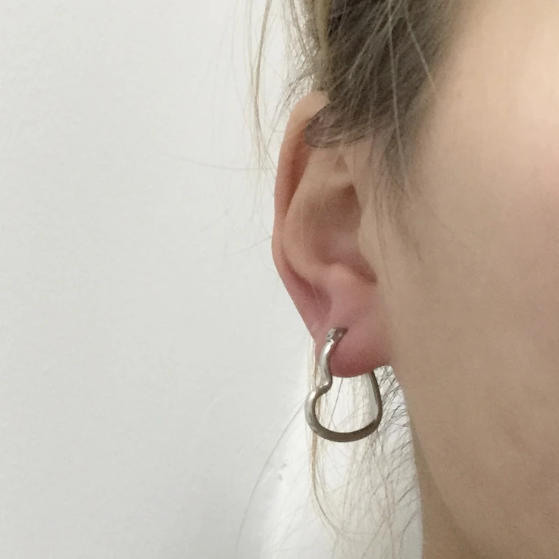 

Heart Shaped Fake Tragus Piercing Hoop Helix Cartilage Tragus Daith Stud Earring