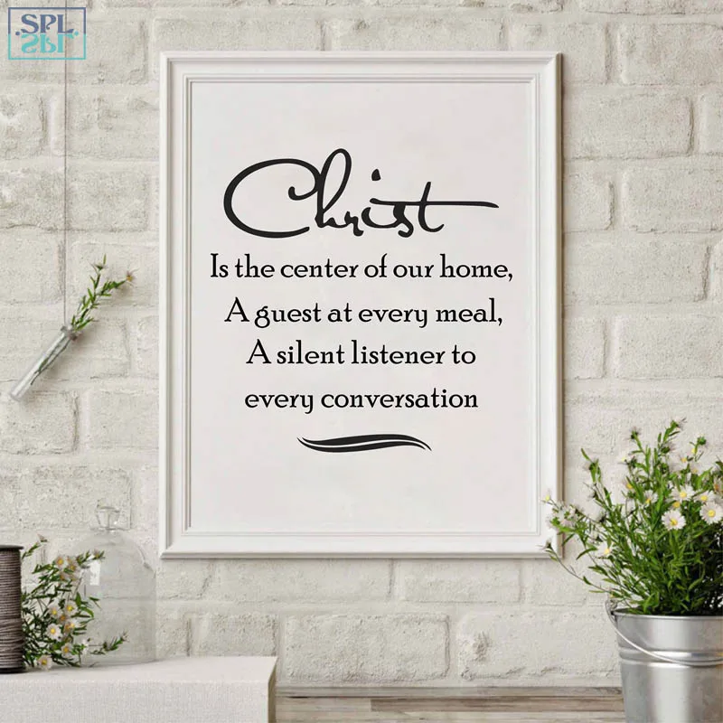 SPLSPL Христос является центром нашего дома Цитата холст художественные плакаты и