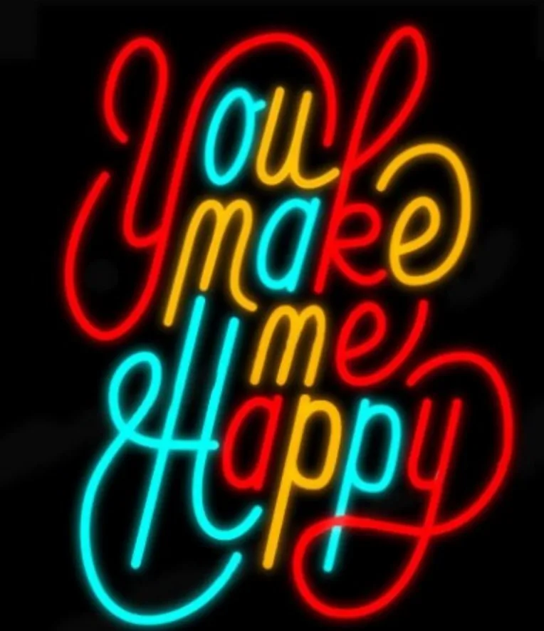 Изготовленный на заказ вы Make Me Happy Стекло неоновый светильник вывеска пивной