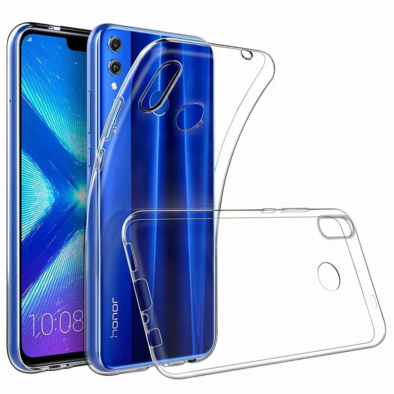 Чехол для Honor 8X мягкий силиконовый прозрачный чехол накладка телефона Huawei 8 X Honor8X