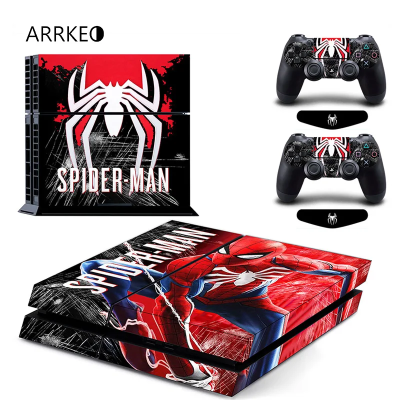 ARRKEO Человек паук чехол Спайдермен Наклейка для PS4 наклейка sony playstation 4 консоль 2