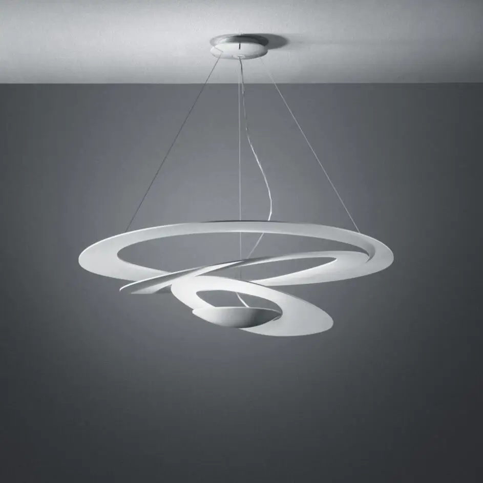 

Post Modern D50/65/80/100cm R7S Lamp Pirce spiral Suspended Light Luminaire white Pendant Light Lamp for dining room restaurant