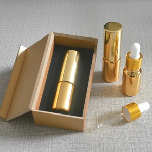 4 шт., позолоченные флаконы-капельницы для парфюма, 10 мл