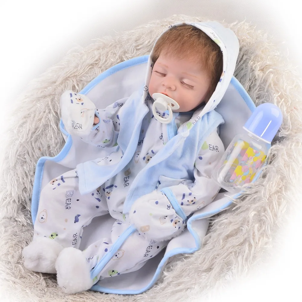Элегантный 50 см Reborn baby boy Полный силиконовый корпус куклы реалистичные дети Playmates