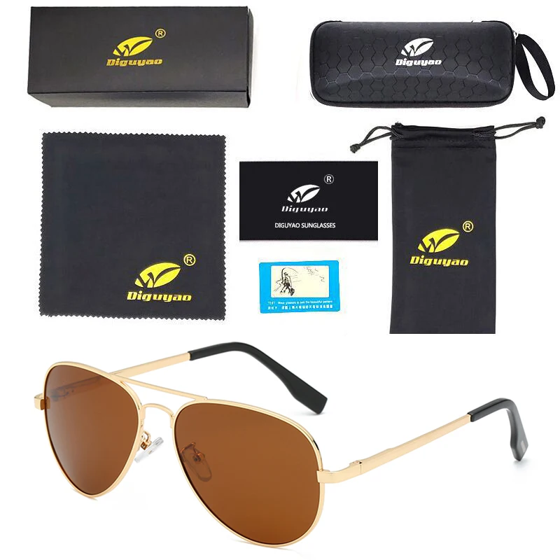 Gold---Tea Новое поступление oculos de sol feminino женские солнцезащитные очки высокого качества черные поляризованные мужские очки для вождения gafas de sol hombre - Цвет линз: Gold---Tea
