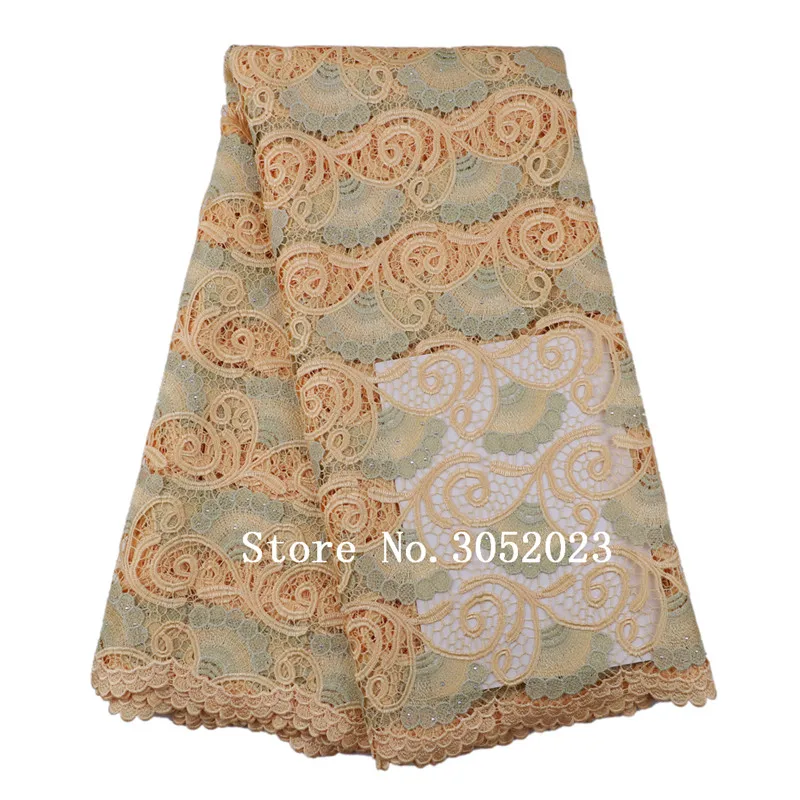 5yd/lot n1029-6 nigeriano де lentejuelas encaje тела блестки дель кордон Материал Sequines Верде блеск