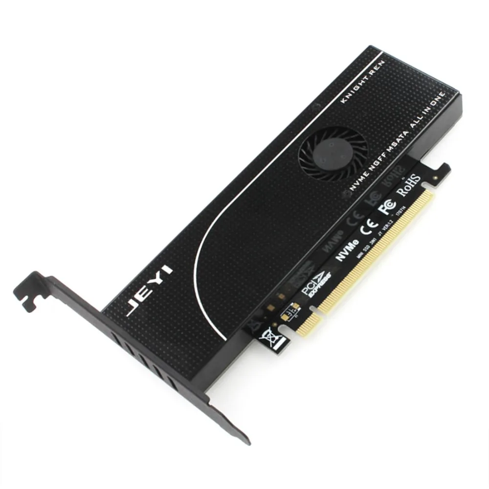JEYI KNIGHT PCIE3.0 для NVME адаптер x16 PCI E M.2 2280 алюминиевый лист теплопроводность