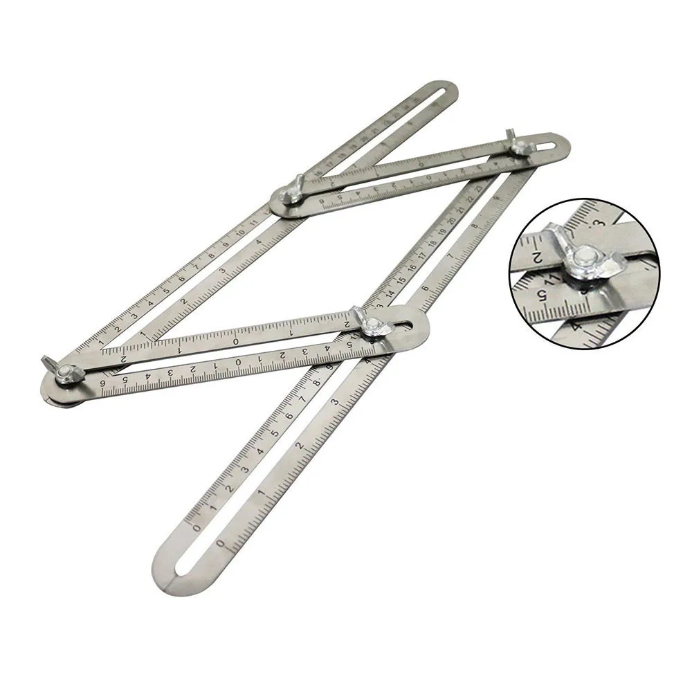 Multi Угол нержавеющая сталь измерительная рулетка четыре Складной угол линейки