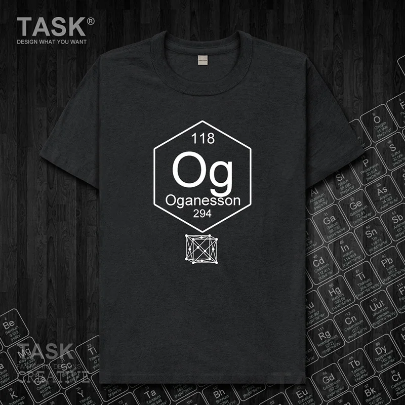 Chemical periodic table 118 Og Chemistry t-shirt clothes Short sleeve mens t shirt new Tops Fashion summer fans fitness cotton | Мужская