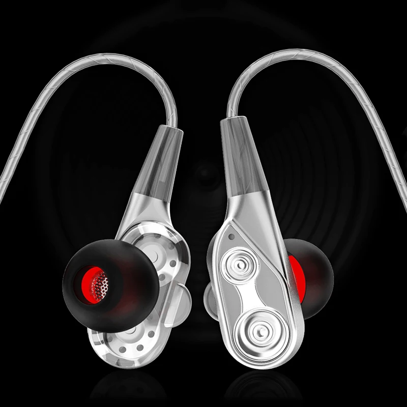 Наушники-вкладыши с двойной подвижной катушкой и микрофоном стереонаушники