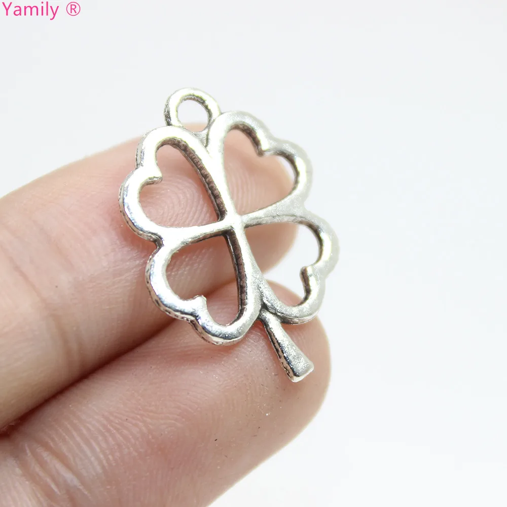 25 шт. подвески в виде четырехлистного клевера|four leaf clover charm|charms antiqueclover charm |