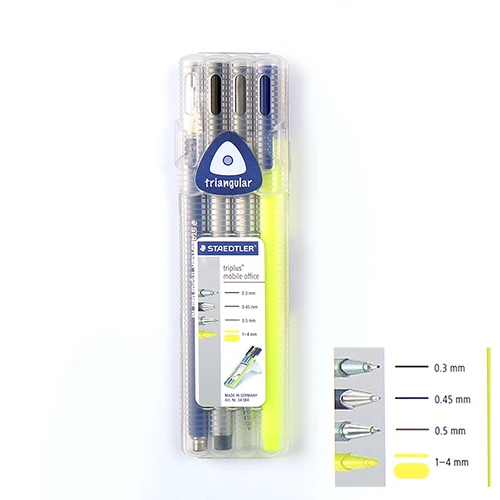 Немецкий Staedtler Triplus, черная офисная коробка, 0,5 мм, механический карандаш, фломастер, Перманентный маркер, ручка и набор карандашей, канцелярские принадлежности
