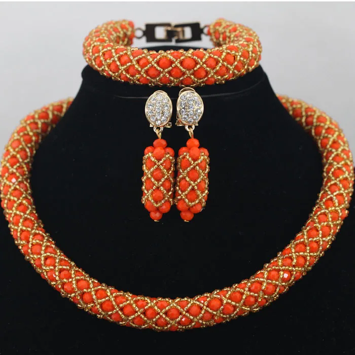 Новейший зеленый Свадебный комплект ювелирных изделий ручной работы в