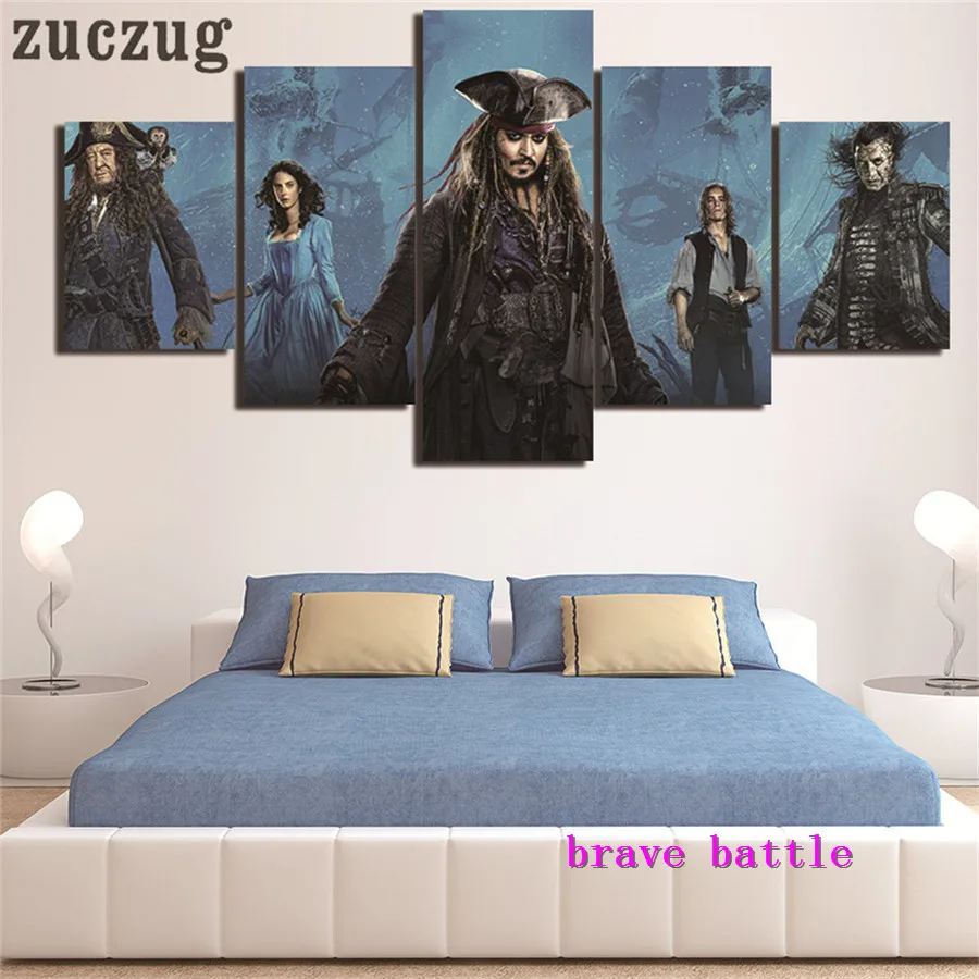 

Pirate Ship Jack Canvas Painting Living Room Home Decor Modern Mural Art Oil Painting