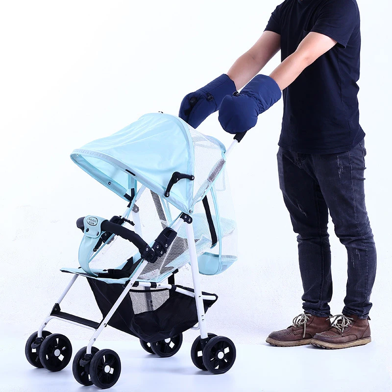 Детская зимняя теплая прогулочная коляска перчатки для коляски муфта рук