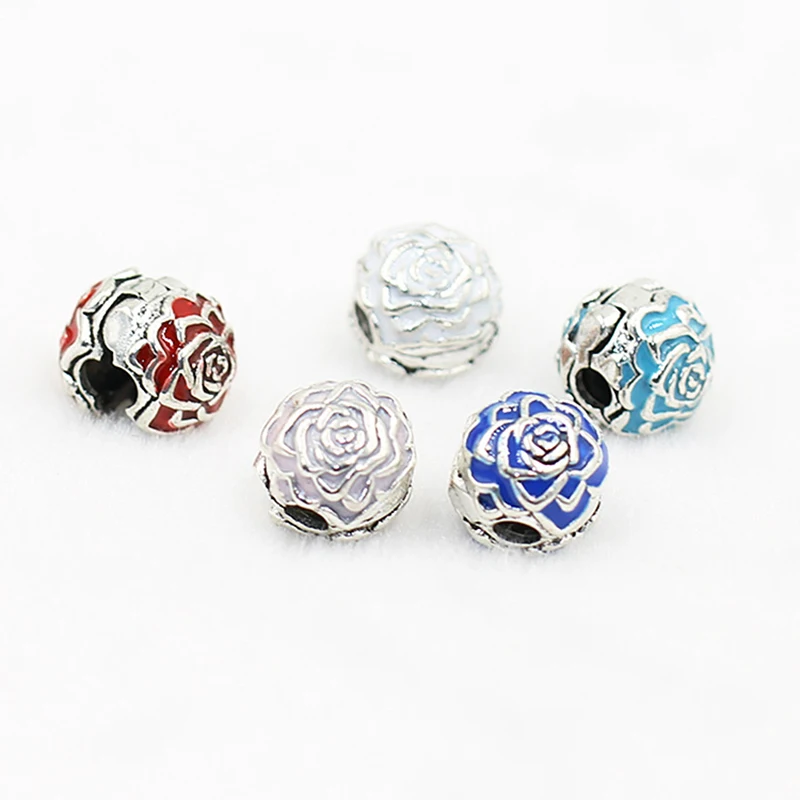 Alloy buckle snap positioning drip roses for European Charm Bracelet snake bone Wholesale DIY Jewelry Accessories | Украшения и