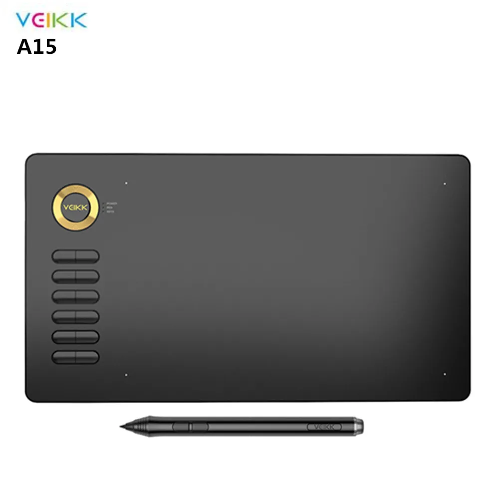 VEIKK A15 10x6 дюймов цифровой планшет для рисования 0 9 см ультратонкий 5080LPI