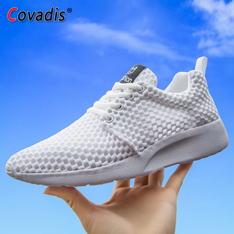 Unisex Shoes Summer Sneakers Breathable Men Casual Couple Lover Fashion Lace Up Mens Mesh Flats Shoe Plus Size 46 |