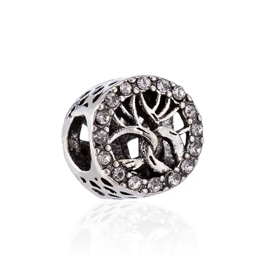 Яркий хрустальный цветок дерево замок Единорог Микки Маус амулеты бусины