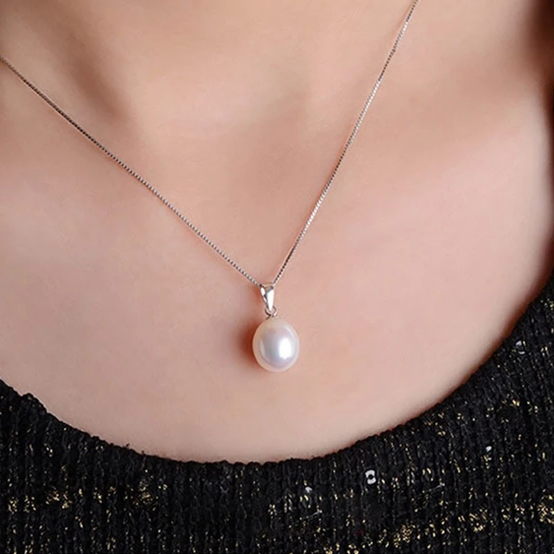 Женское ожерелье из серебра 925 пробы с жемчугом|silver prom jewelry|silver anchor charm necklacesilver choker