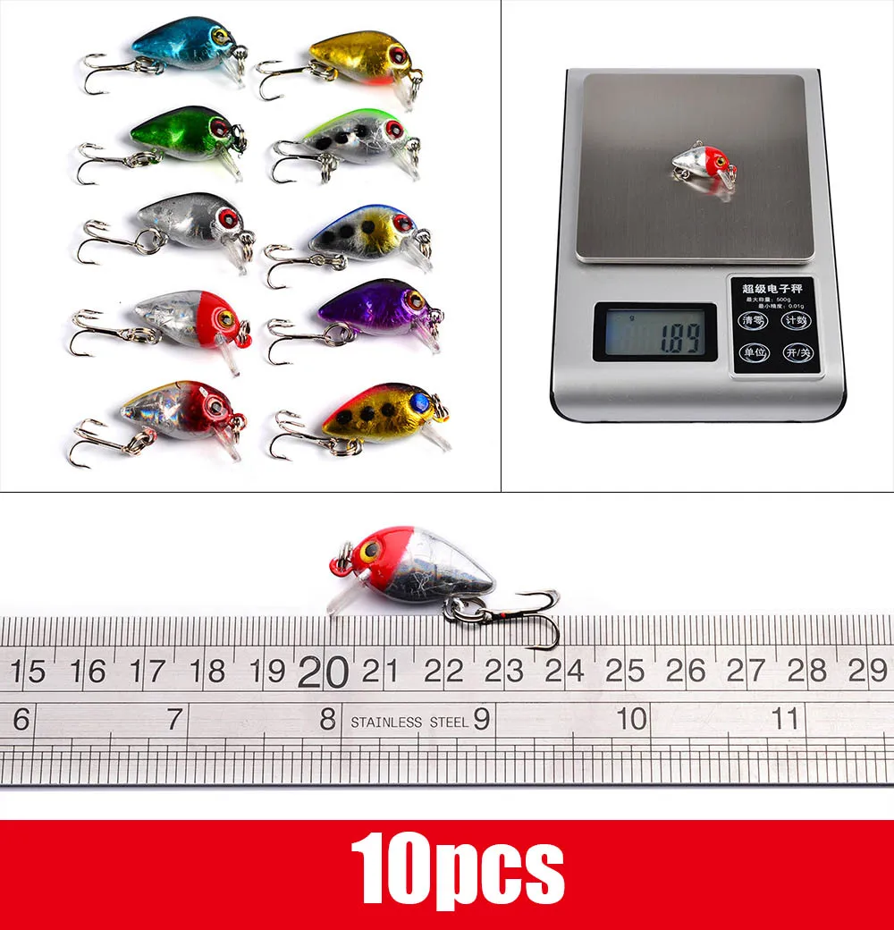 10pcs 56 шт./лот, набор смешанных рыболовных наживок, воблер крэнкбейты, плавающая приманка, гольян, искусственные жесткие реалистичные приманки, рыба, карп, рыболовные снасти - Цвет: 10pcs