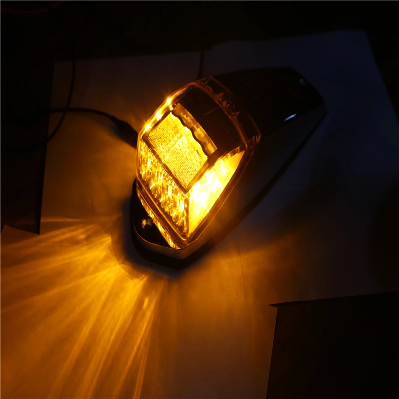 KEYECU 1 упаковка 17LED янтарный свет на крышу хромовый маркер для кабины зазор крыша