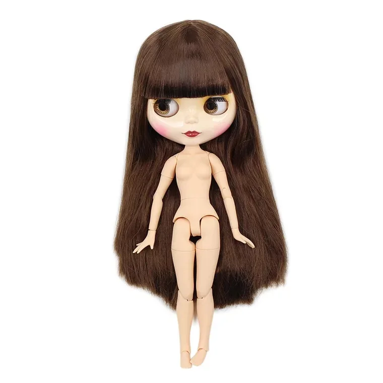 NO makeup 1/6 BJD 30 см кукольные игрушки 19 суставов высшего качества китайская Кукла BJD шаровая шарнирная кукла коричневые длинные волосы Милая зубастая улыбка макияж кукла - Цвет: NO makeup