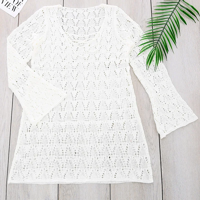 Для женщин Cover Up пляжное платье Туника пляжная Outlet ванный комплект бикини