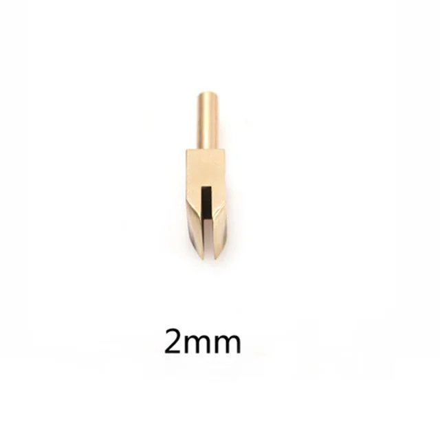 2mm side head Кожа Чистая латунь паяльник наконечник для сжигания края украшения ручной работы кожа пирография инструменты комплект электрический - Цвет: 2mm side head
