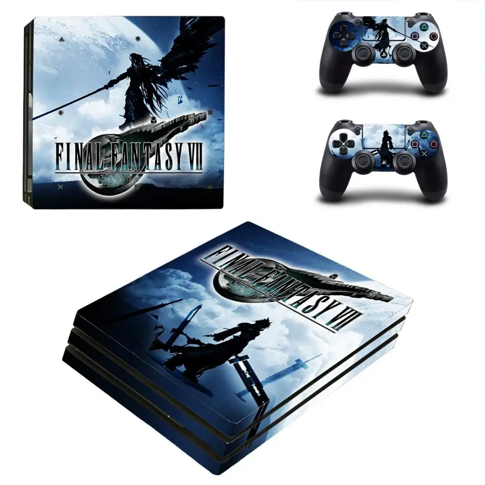 Final Fantasy VII 7 наряд в стиле известных брендов PS4 Pro кожи Стикеры наклейка для Игровые