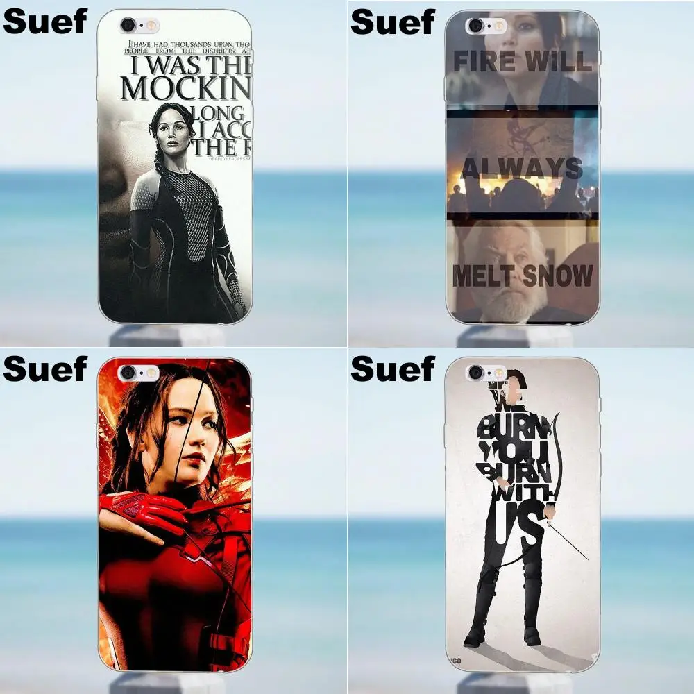 Сумки из ТПУ чехлы для iPhone X 4 4S 5 5S 5C SE 6 6S 7 8 Plus Samsung Galaxy A3 A5 J1 J3 J5 J7 2016 2017 Голодные игры