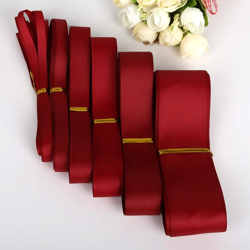 Корсажная лента бордового цвета 7-38 мм 5 ярдов для украшения свадебной вечеринки