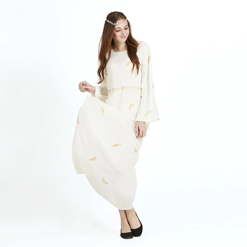 Новая мода мусульманских Абаи хлопок исламский Костюмы Vestido женский халат