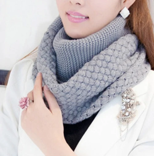 2016 Женская Мода Шарфы Вязать Шерстяной Loop Snood/Шарф Россия Зима Kniting