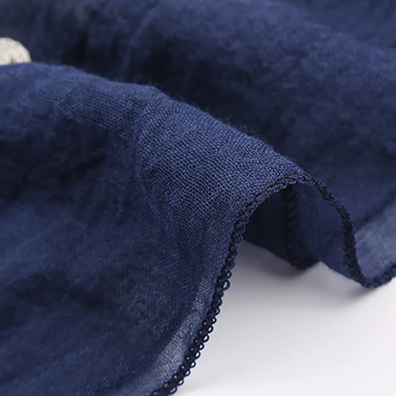 Зимний шарф для женщин Национальный стиль вышитые цветы хлопковые шарфы