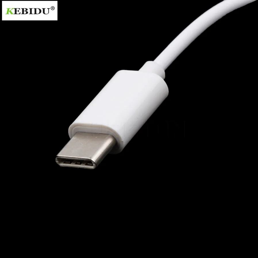 Кабель-адаптер для наушников Kebidu Type-C-3 5 мм usb 3 1 Type C разъем типа папа-3 дюйма AUX Letv