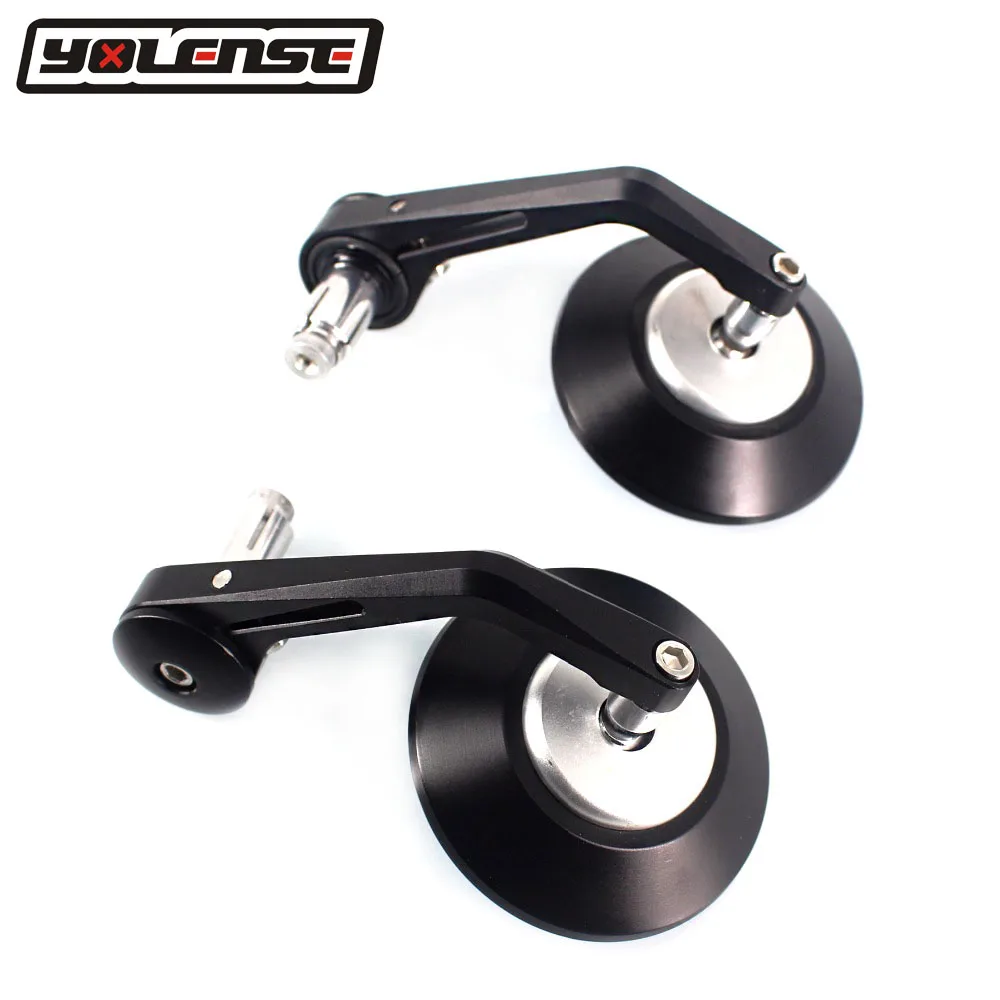

Universal CNC Aluminum Motorcycle Rrearview Mirror Motorbike Bar End side mirror Rear View For Honda Yamaha Suzuki Kawasaki er6n