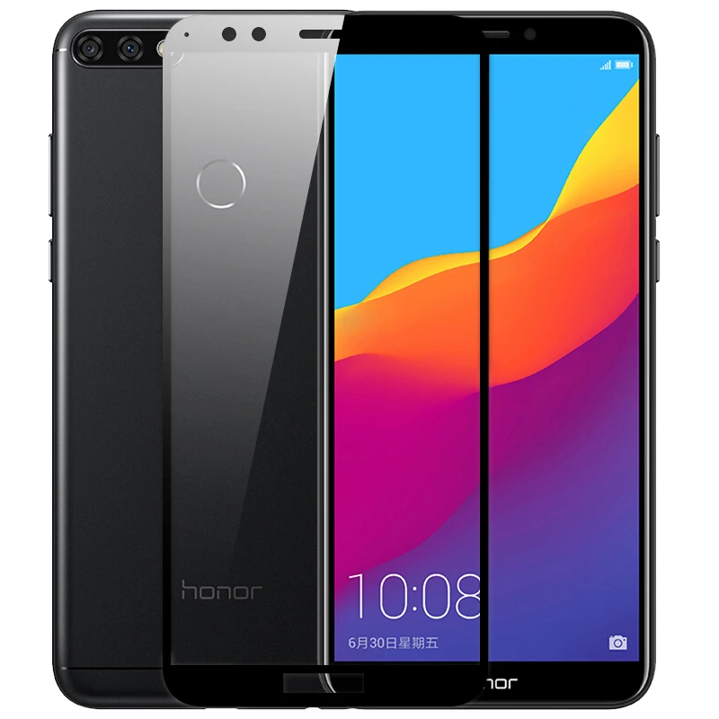 MAKAVO для huawei Honor 7C закаленное Стекло 2.5D полное покрытие Экран протектор Броня