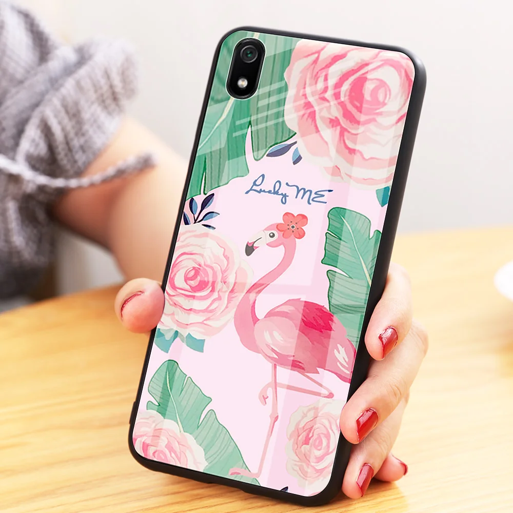 Luxury Glass Case For Xiaomi Mi 8 Lite 9 6X 5X Poco F1 Redmi Note 6 5 7 Pro K20 7A Moon Printing Mirror Glossy Phone |