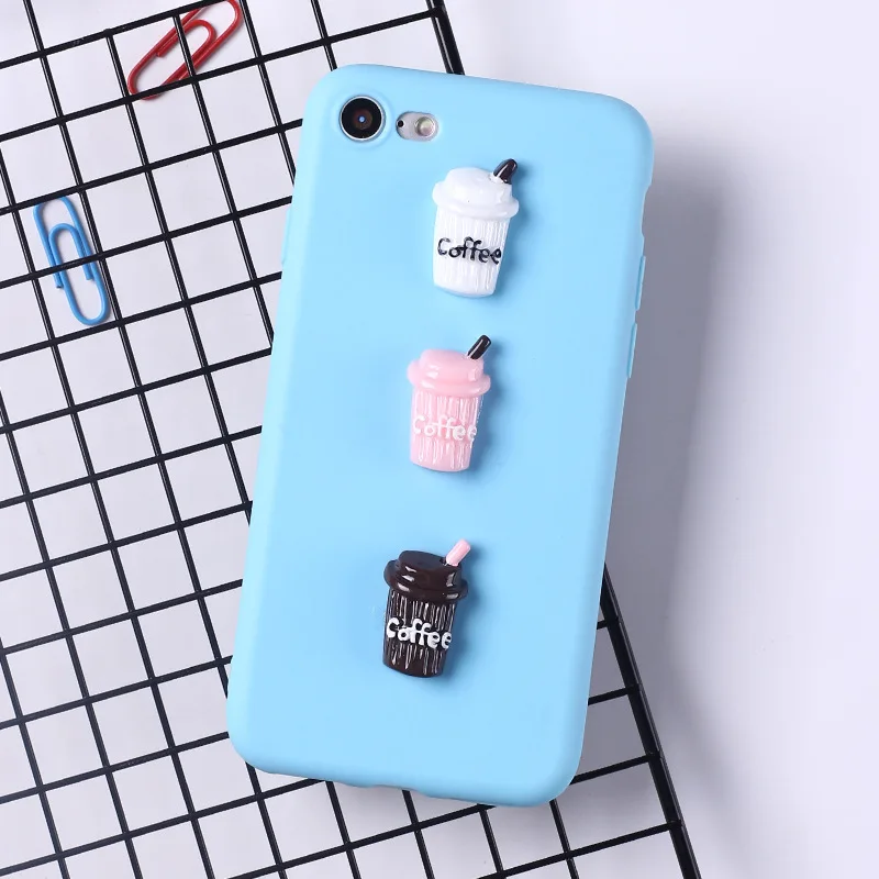 3D Kawaii Candy Color DIY Baby Bottle Coffee Soft Silicon Case for Iphone X Xs 8 7 6 S 6s Plus 7plus 8plus Phone Cute Cover |