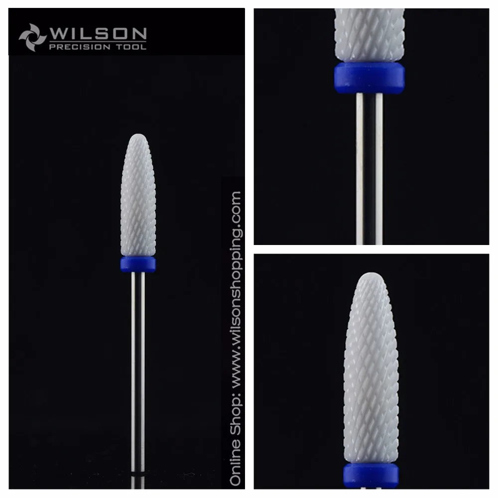 Фреза для педикюра с длинным пламенем II белая керамическая фреза удаления