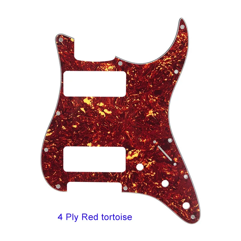 4Ply Red tortoise Pleroo отличное качество гитарные части 2 P90 гитара Stratocaster накладку для нас 11 винтовых отверстий Страт 2 P90 звукоснимателями - Цвет: 4Ply Red tortoise