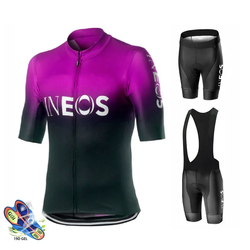 Мужская велосипедная Джерси 2019 Pro Team INEOS летняя одежда Быстросохнущий комплект