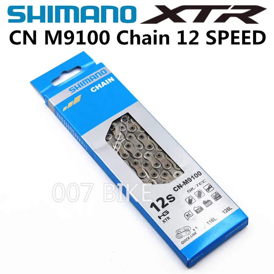CN-M9100 116L box SHIMANO XTR CN M9100 цепи 12-Скорость горный велосипед инструмент для демонтажа цепи велосипеда(CN-M9100 MTB дорожный велосипед цепи - Цвет: CN-M9100 116L box