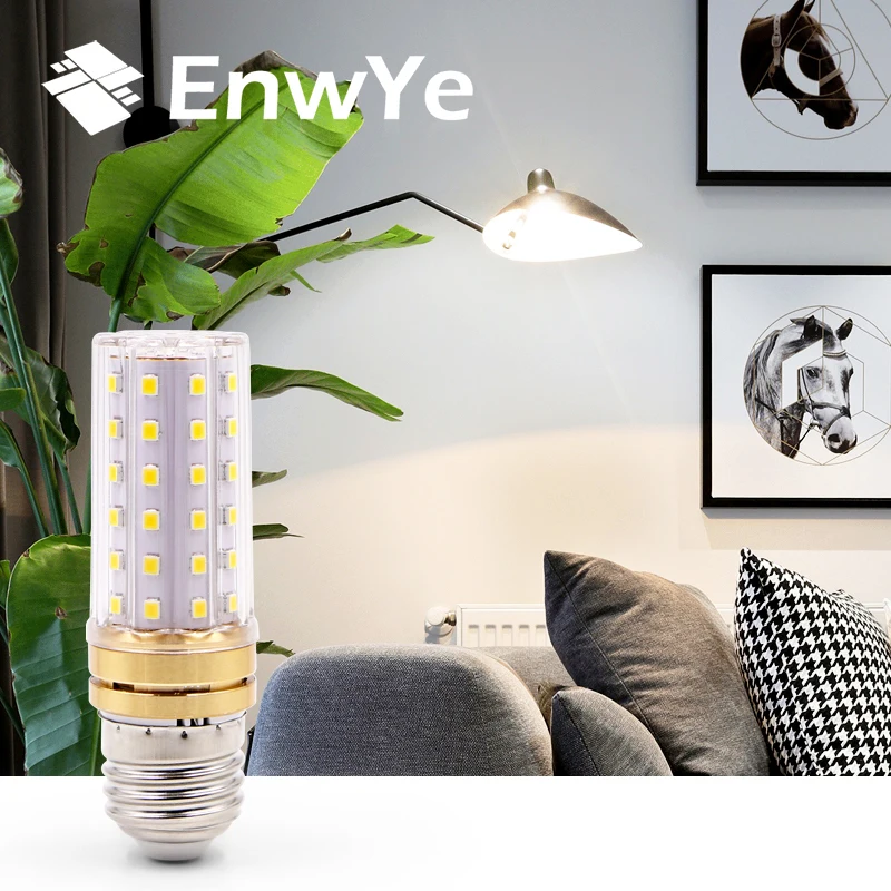 EnwYe LED 9 Вт 12 SMD2835 220 В E27 светодиодная лампа E14 Светодиодная настоящая мощность