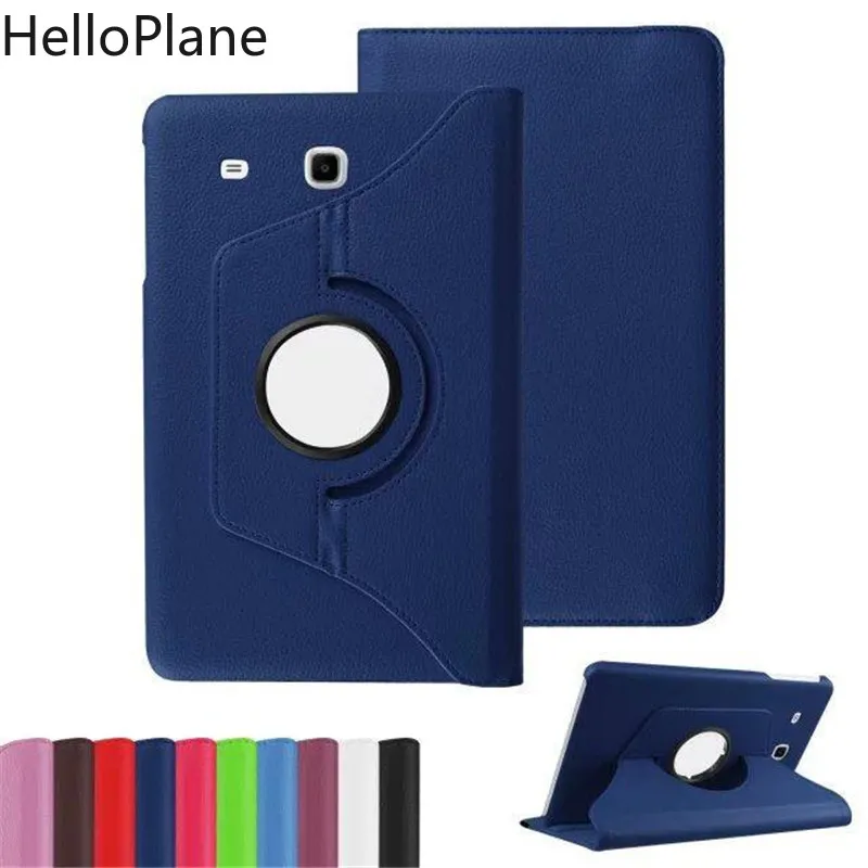 For Samsung Galaxy Tab E 9.6 inch T560 T561 SM-T560 SM-T561 TabE Tablet Case 360 Rotating Bracket Flip Fold Stand Leather Cover