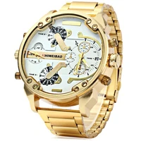 shiweibao men watches double quartz movt gold watch wristwatches big dial brand sport military quartz watches relogio masculino