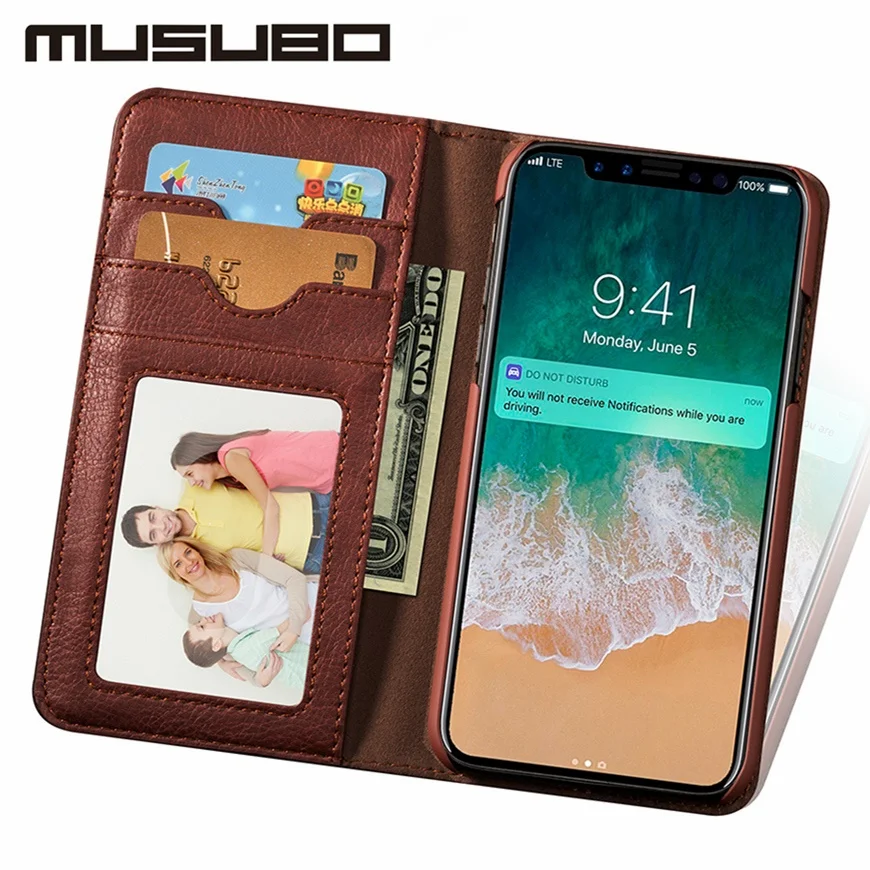 Оригинальный брендовый чехол Musubo для samsung S8 + роскошный кошелек из натуральной