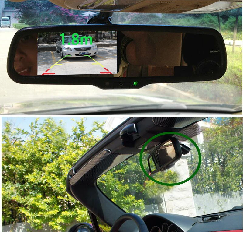 Sinairyu 4 3 &quotАвтомобильный зеркальный монитор с кронштейном + Авто Видео