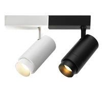 5w12w20w30w led cob ceiling track light beam angle adjustable picture focus rail lamp zoomable lighting blackwhite shell